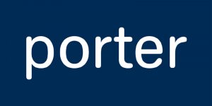 porter - 100x20 - enlarged logo - white on blue