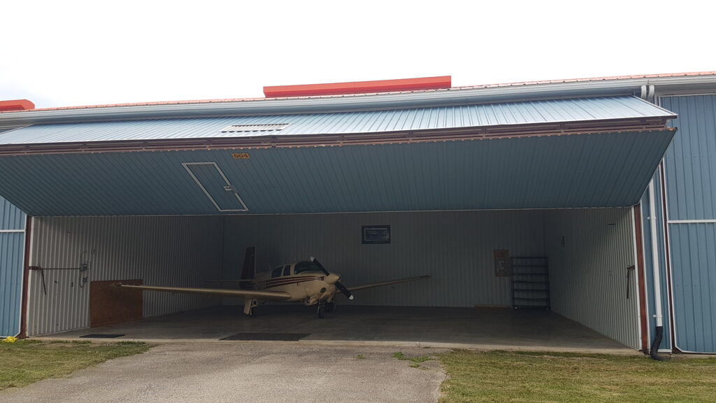 Hangar 004 with open door